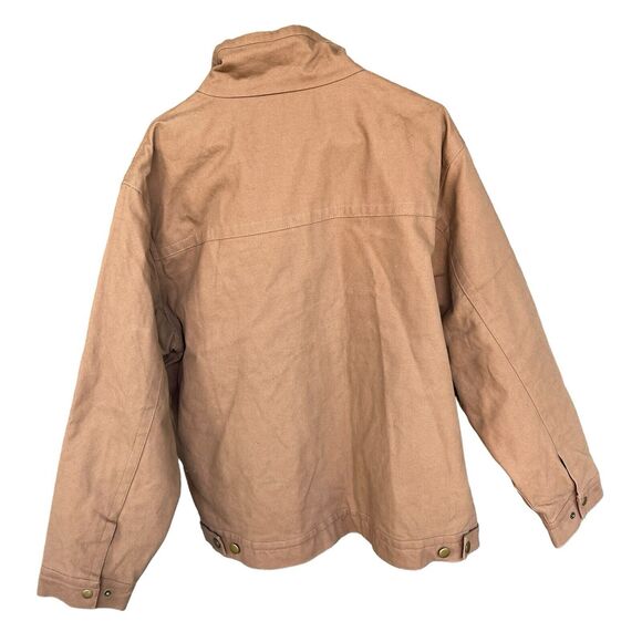 Burks Bay Mens Jacket Extra Large XL Brown Full Zip NRA Plaid Lined Workwear - Picture 2 of 14